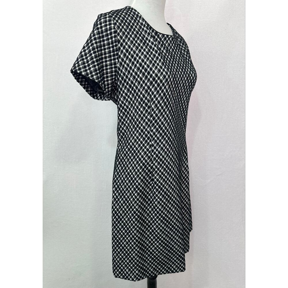 NWT SPANX Ponte Jacquard Plaid Mini Dress Black and White Size Medium - Picture 3 of 12